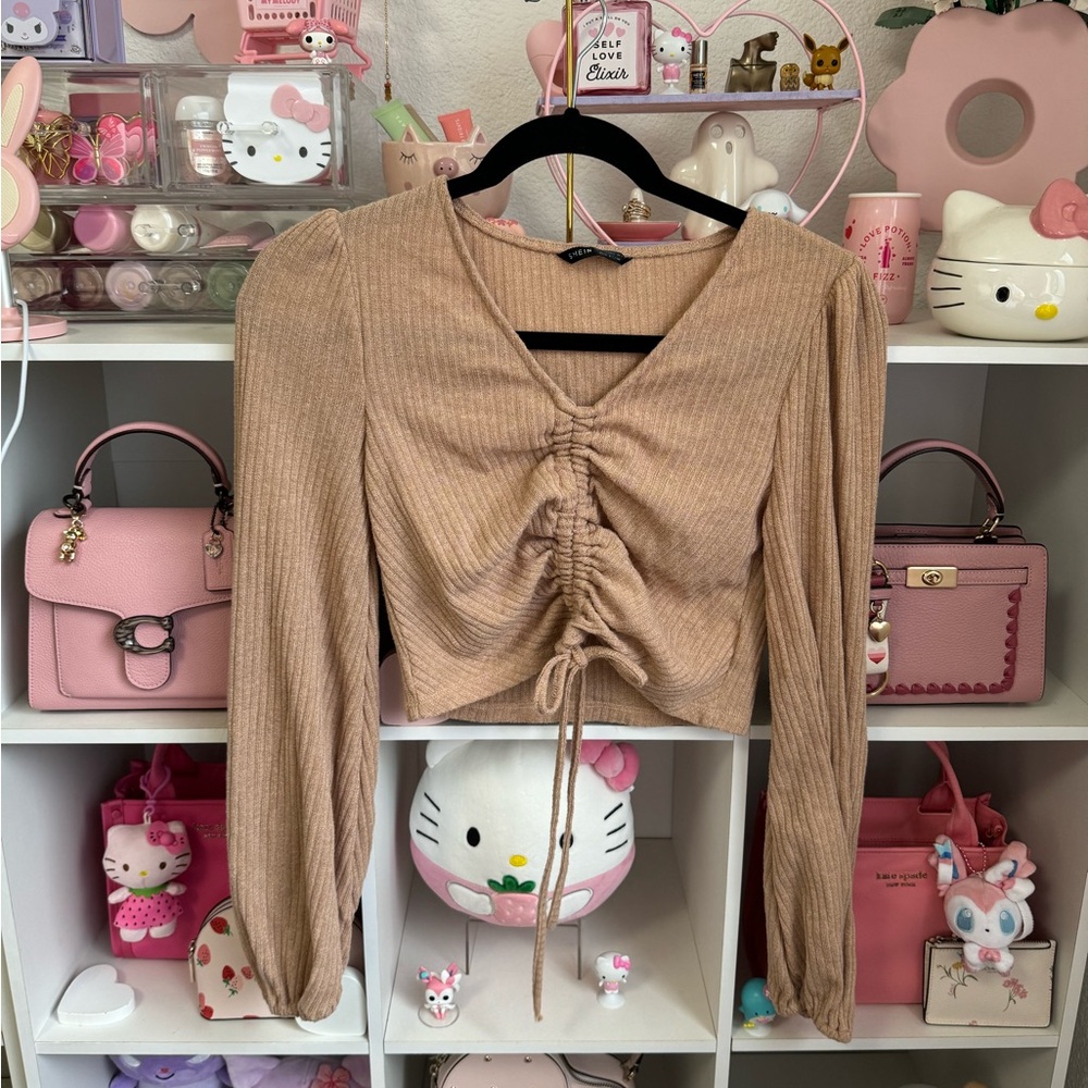 Tan Crop Top